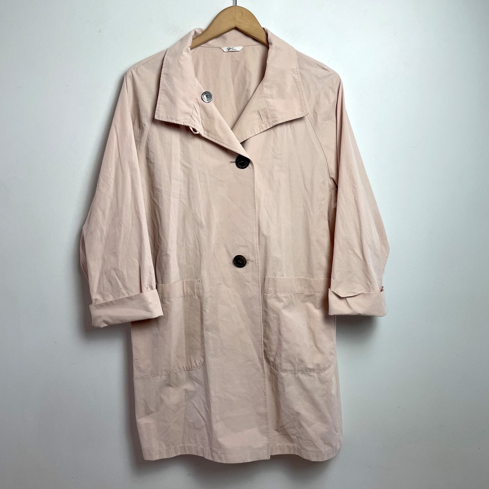 Lightweight Trench Coat Jacket Sz M-L Minimalist Japandi Capsule Clean Girl